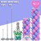 Balloon Columns Stand Set of 4, 7 Feet Telescoping Balloon Arches Stands with Bases for Floor, Height Adjustable Metal Balloon Tower Pillar Kits for Graduation, Birthday, Party, Baby Shower